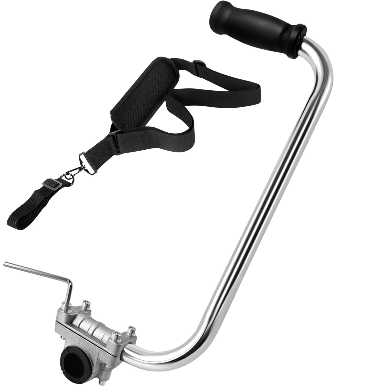 Meyoppm front view of ergonomic trimmer handle showing balance benefit