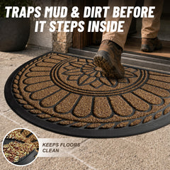 Mibao close-up of textured polypropylene surface trapping dirt