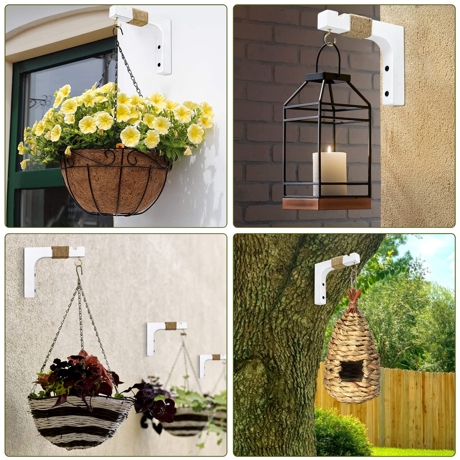 Micovay hooks on a patio with lanterns showing decorative outdoor styling