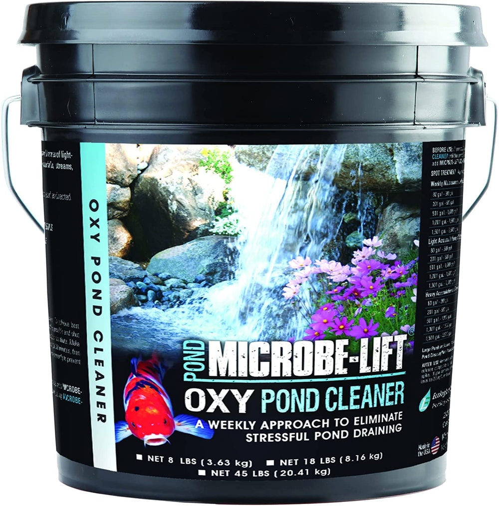 MICROBE-LIFT front pail showing product label and 8 pound container for easy identification and storage