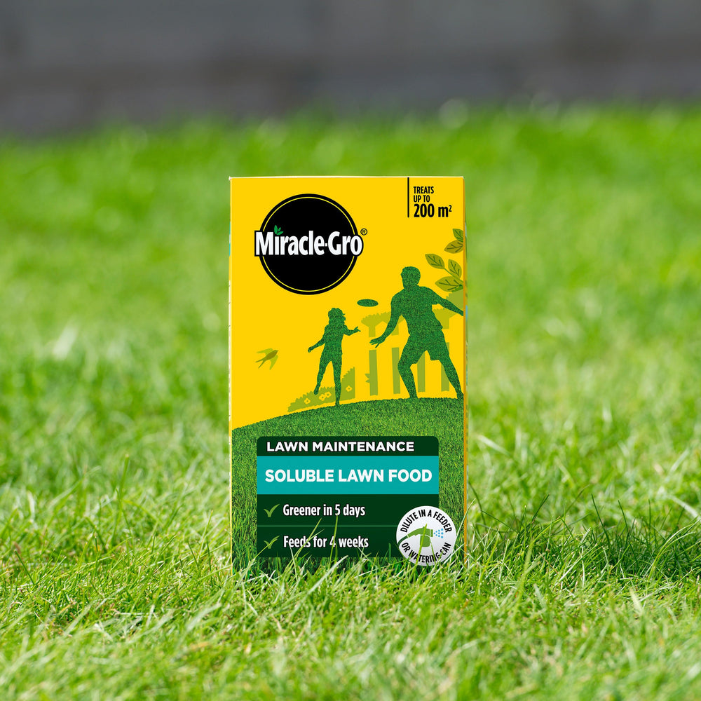 Miracle-Gro being mixed in a watering can for quick application