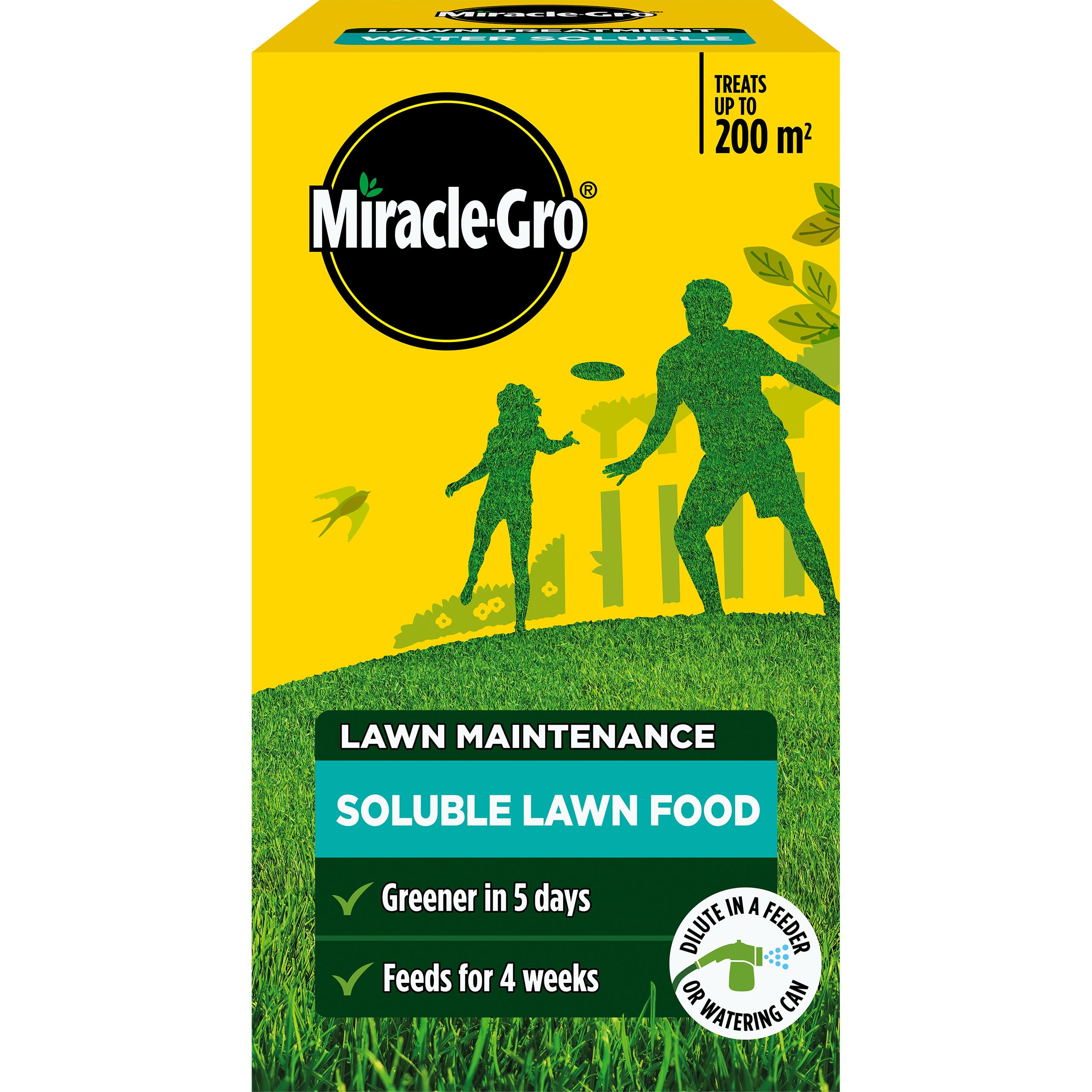 Miracle-Gro front packaging showing 1kg tub and clear product benefits