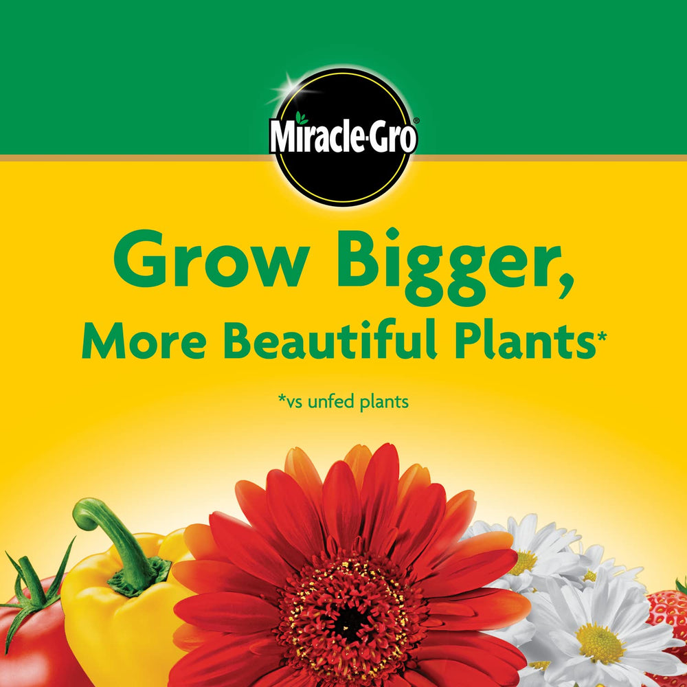 Miracle-Gro used in garden bed showing even distribution advantage