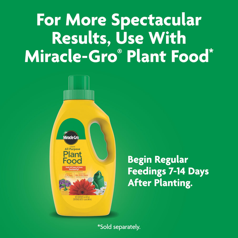 Miracle-Gro settling soil around a new planting to demonstrate improved root contact