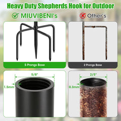 MIUVIBENI detail of hook and powder-coated tubing showing durable rust-resistant finish