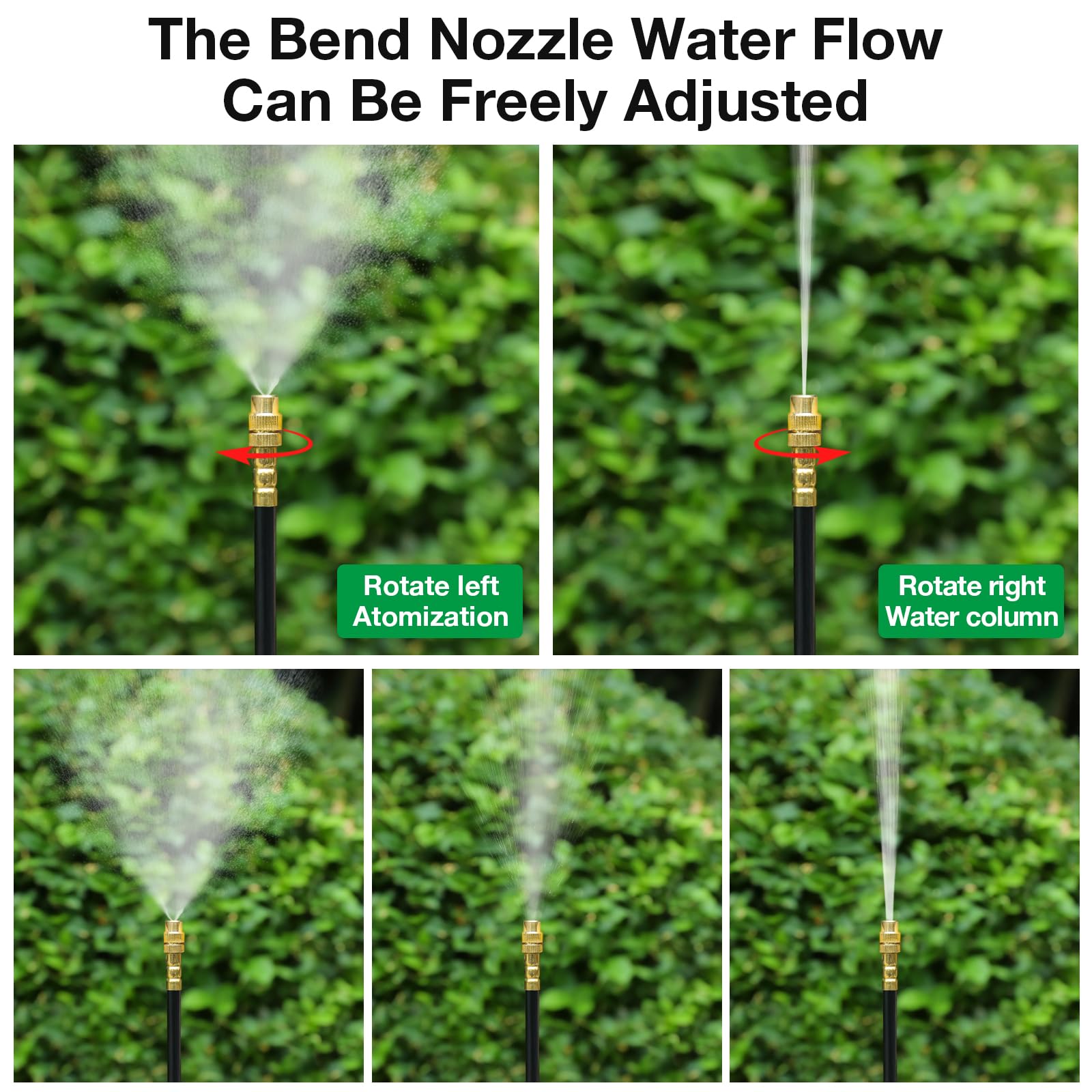 MIXC bendable emitter rod angled into pot for precise watering