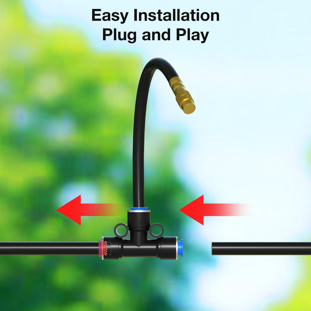 MIXC tubing joined at three-way connector enabling quick layout changes