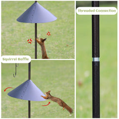MIXXIDEA suet cage and multiple hooks holding varied bird foods
