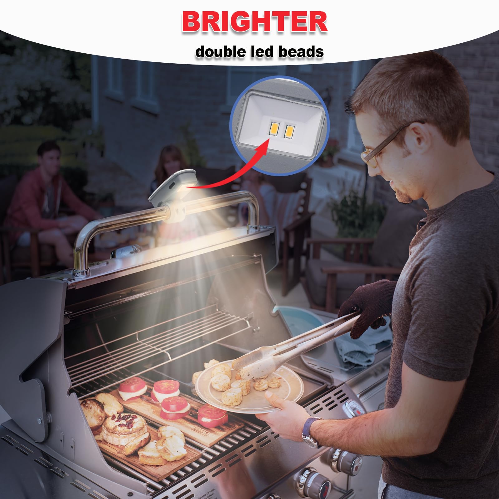MIYOLO flexible arm rotated 360 degrees to spotlight specific food