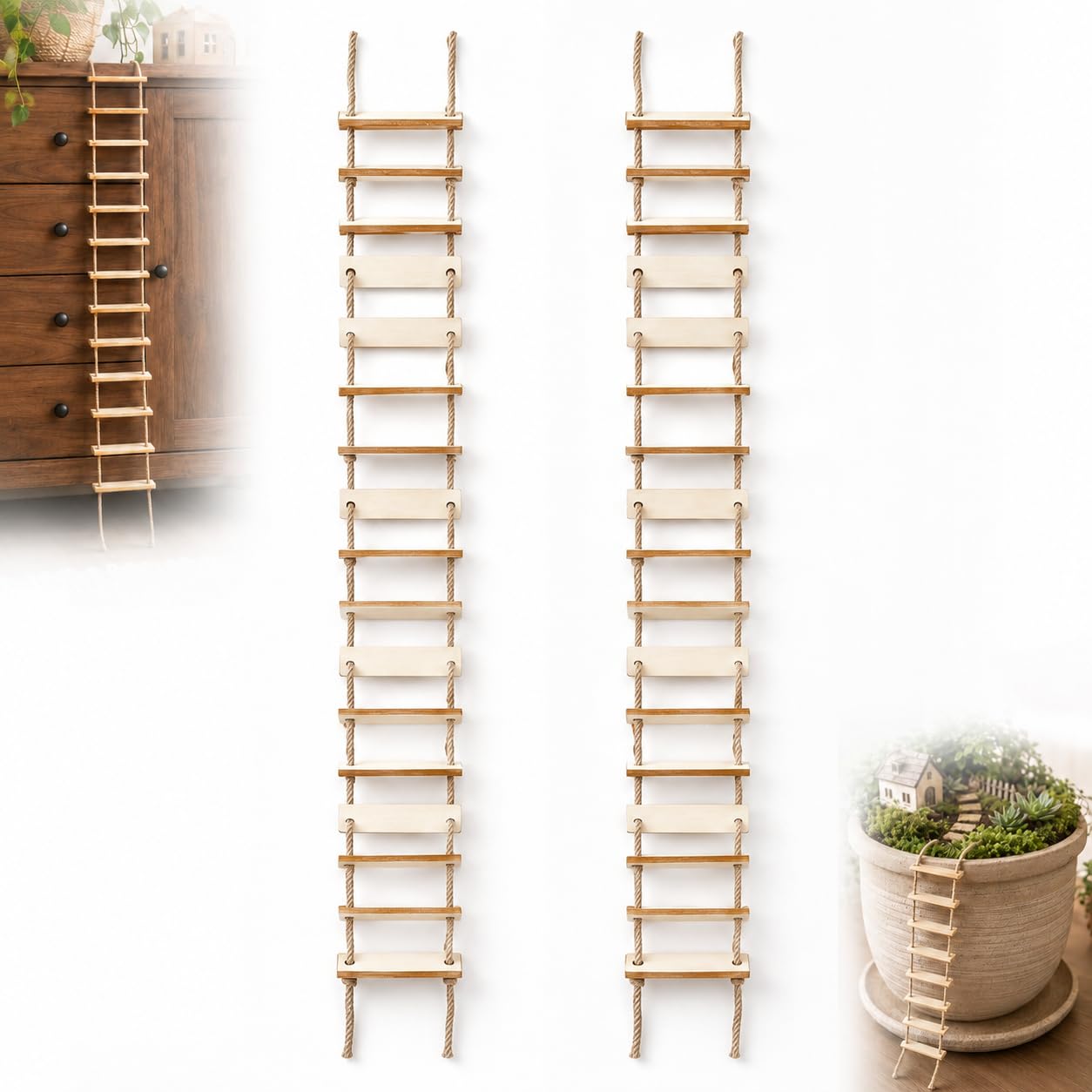 MOCCOOL front view of two ladders showing ready-to-display benefit
