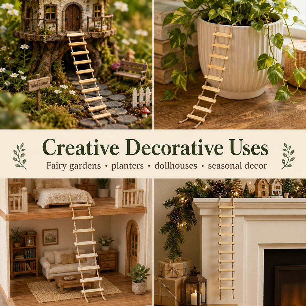 MOCCOOL ladders placed in fairy garden creating whimsical charm benefit