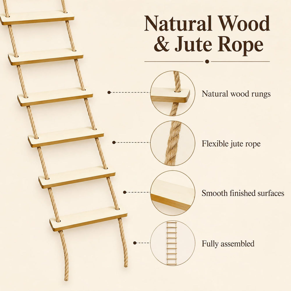 MOCCOOL ladders beside ruler and coin showing scale clarity benefit