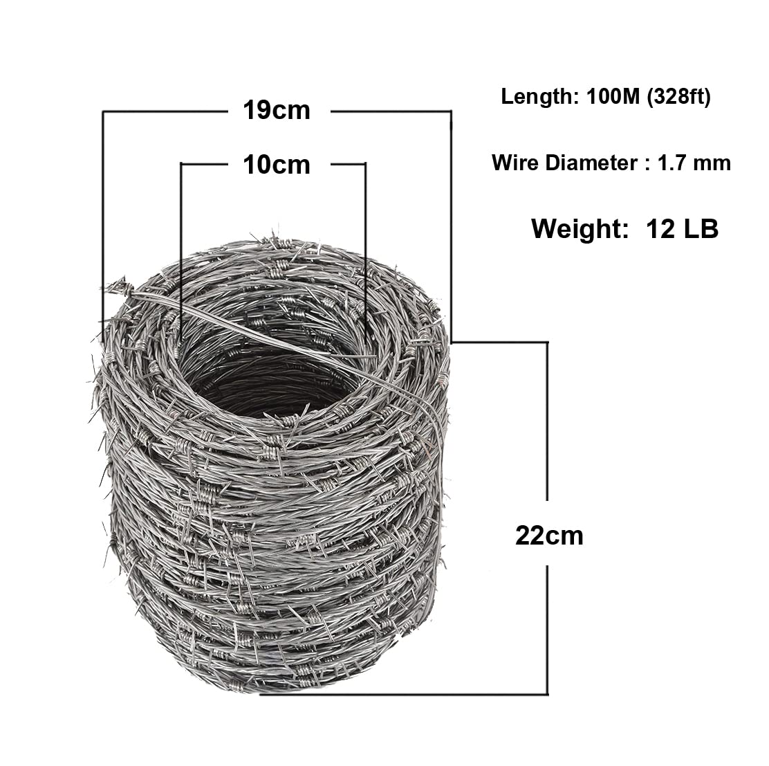 MOEUFFIR barbed wire in use on fence demonstrating perimeter protection benefit
