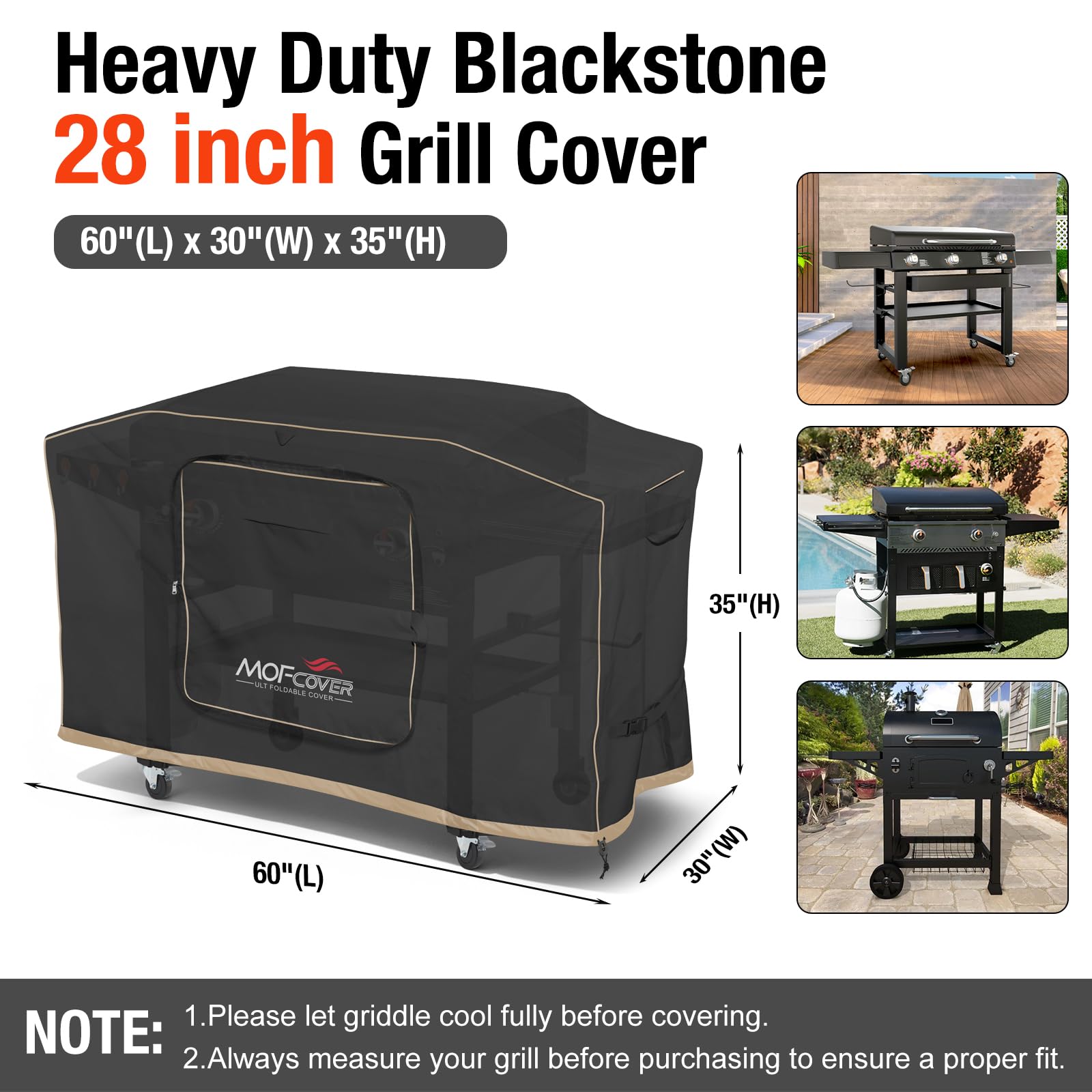MOFCOVER close-up of 600D fabric texture highlighting durable waterproof material