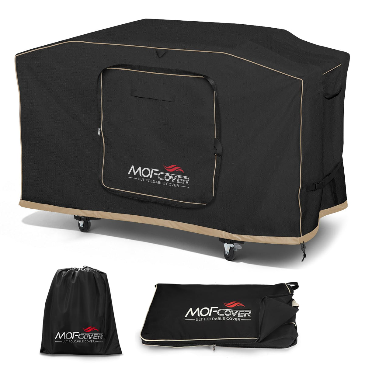 MOFCOVER front view on Blackstone 28 inch grill showing full weather protection