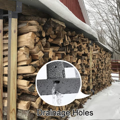 MOFEEZ view of drain holes at bottom promoting water escape and wood drying