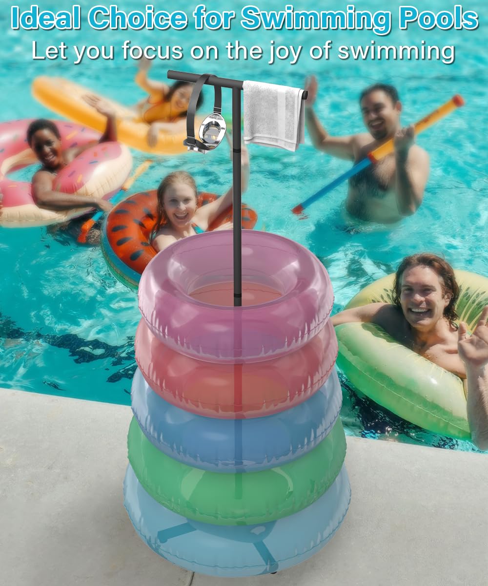 Mondazie rack loaded with multiple floats showing neat visible storage benefit