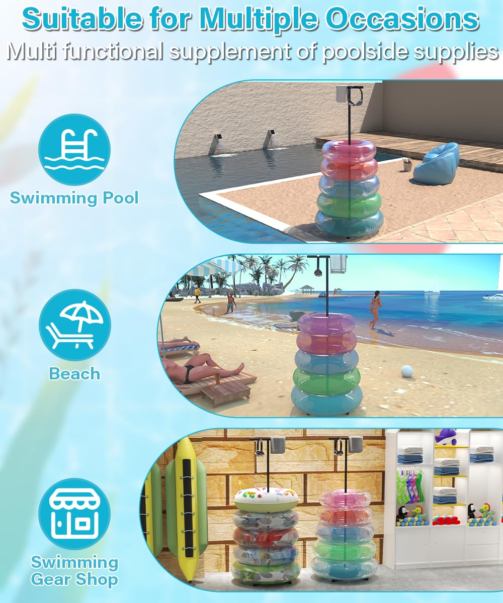 Mondazie poolside lifestyle setup showing tidy deck and guest convenience benefit