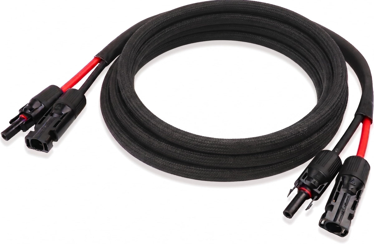 MOOKEERF front view showing male and female connectors and secure plug benefit