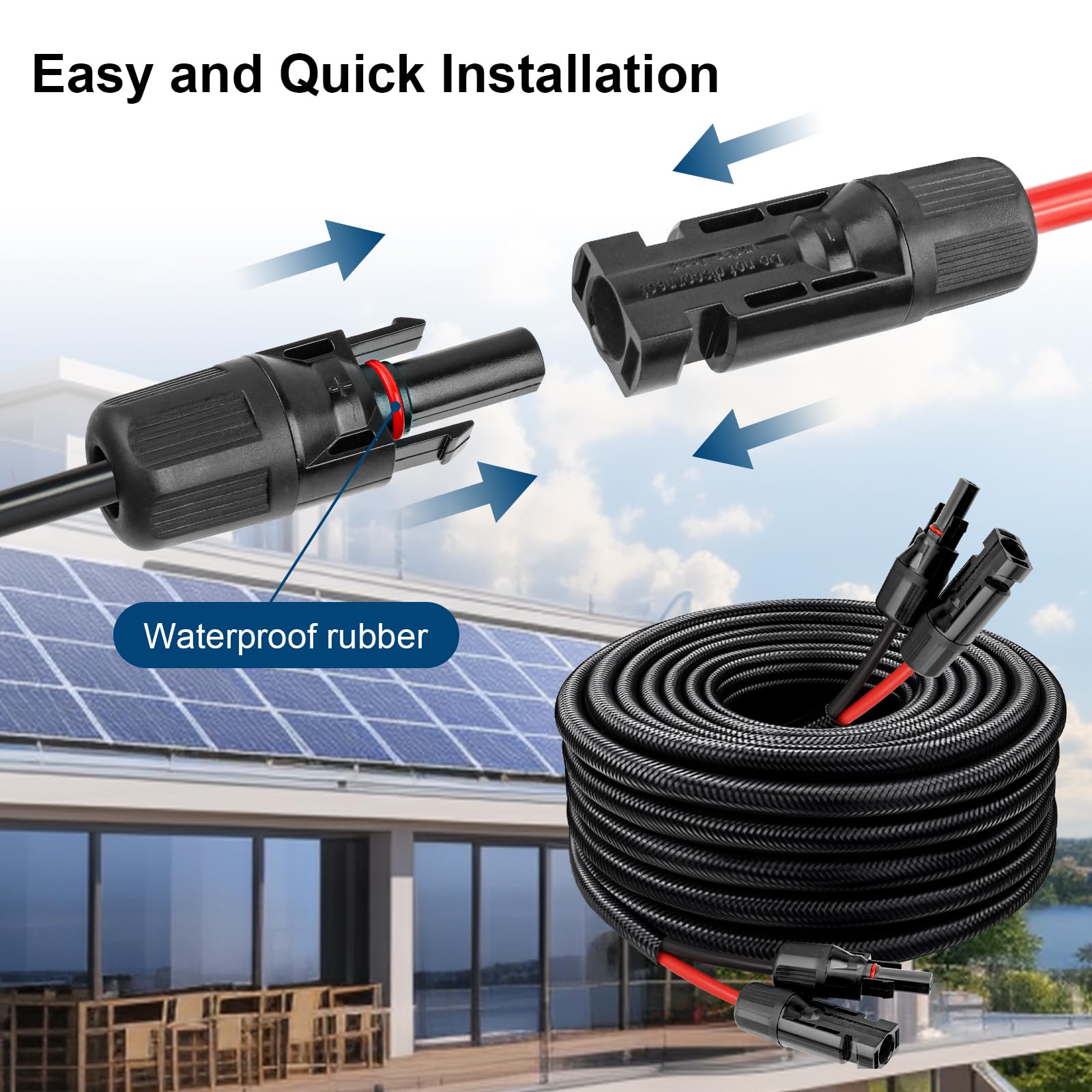 MOOKEERF package contents laid out showing two 10AWG 10FT cables included