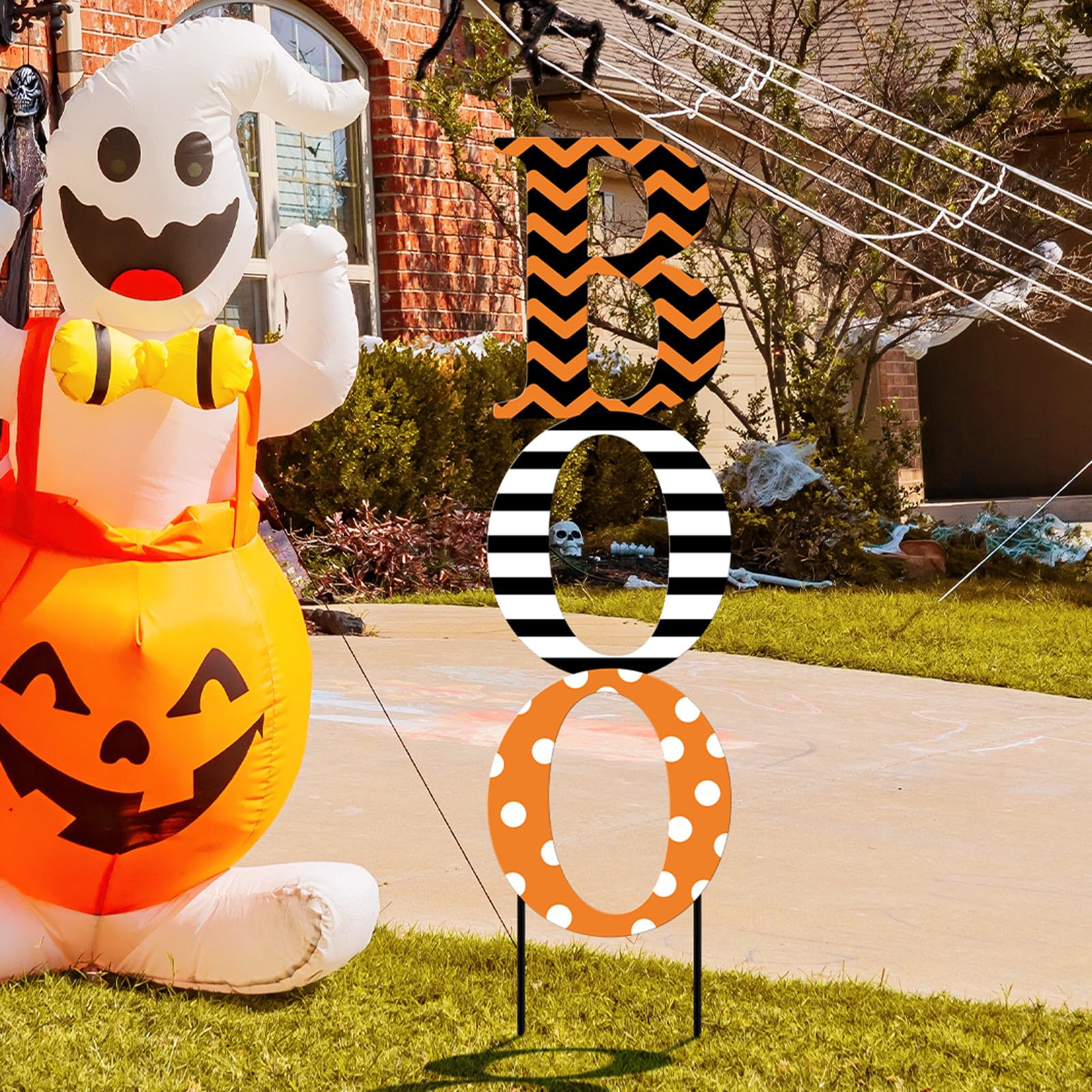 MorningRo Boo beside hand for scale showing compact, readable 26-inch height