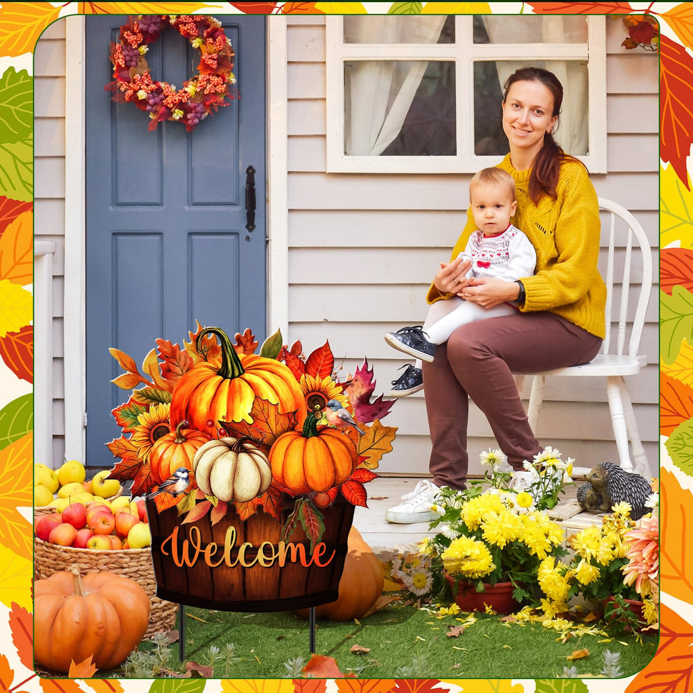 MorningRo on a porch creating cozy fall curb appeal