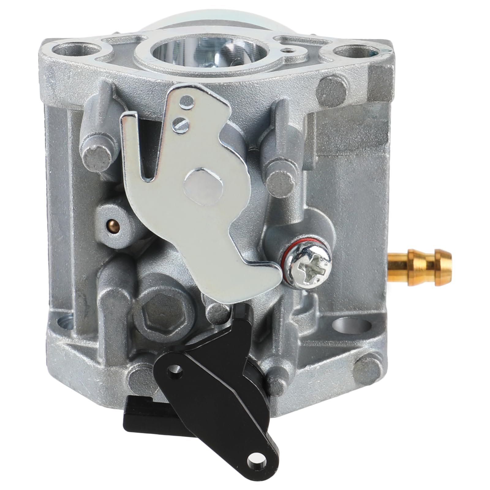 MOTOALL carburetor base and mixing chamber internal view indicating clean fuel passage