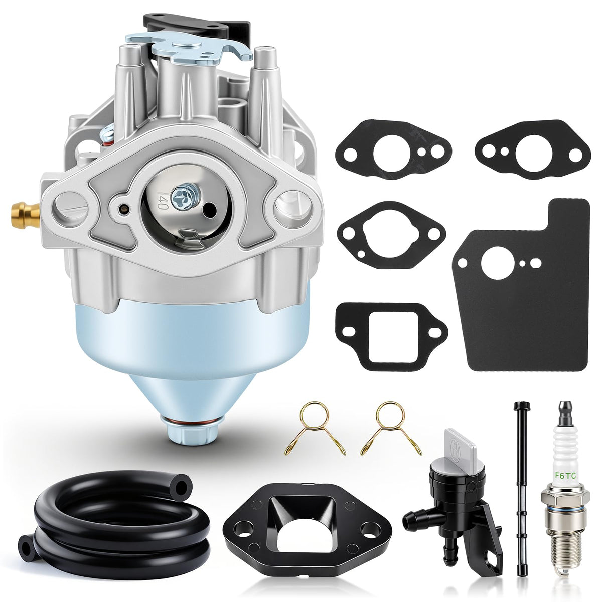 MOTOALL carburetor front view showing fit for Honda GCV160 and easy replacement