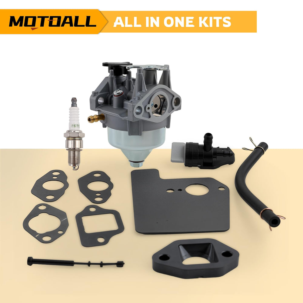 MOTOALL carburetor packaging with replacement numbers labeled for correct part identification