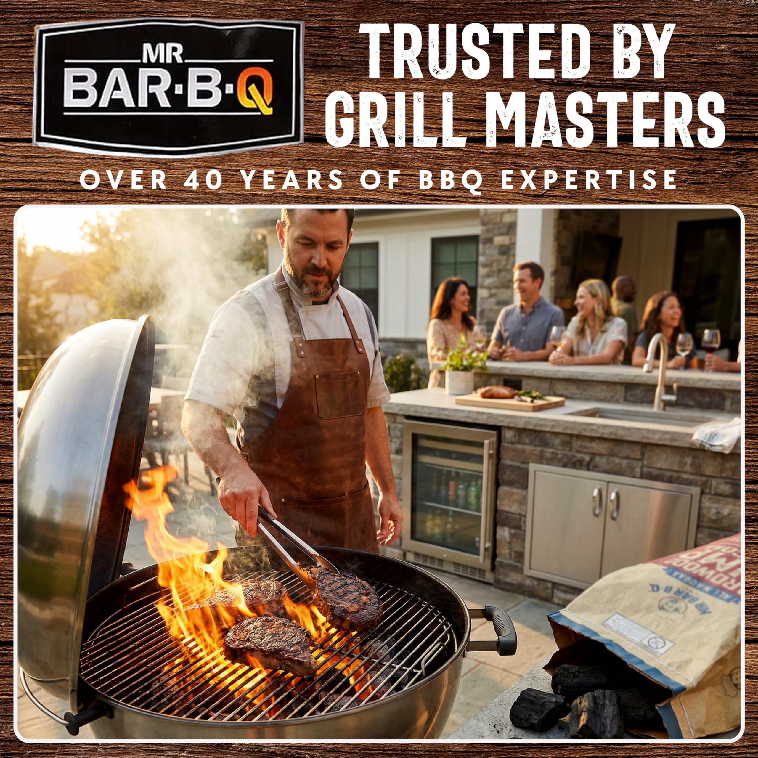 Mr. Bar-B-Q used in backyard grill showing real-food results and smoky flavor