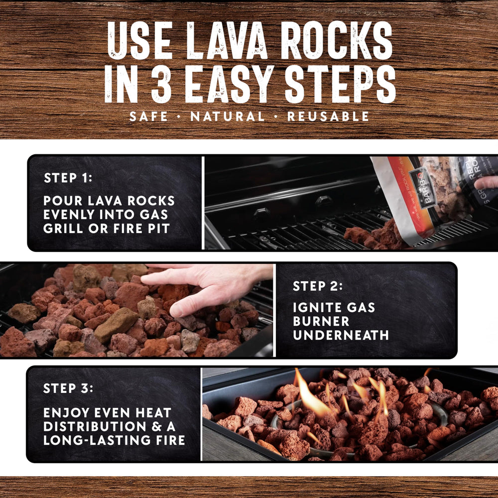 THE FRYOILSAVER COMPANY open pack with poured volcanic rocks ready to use