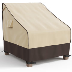 MR. COVER front view showing full chair protection and weather resistance