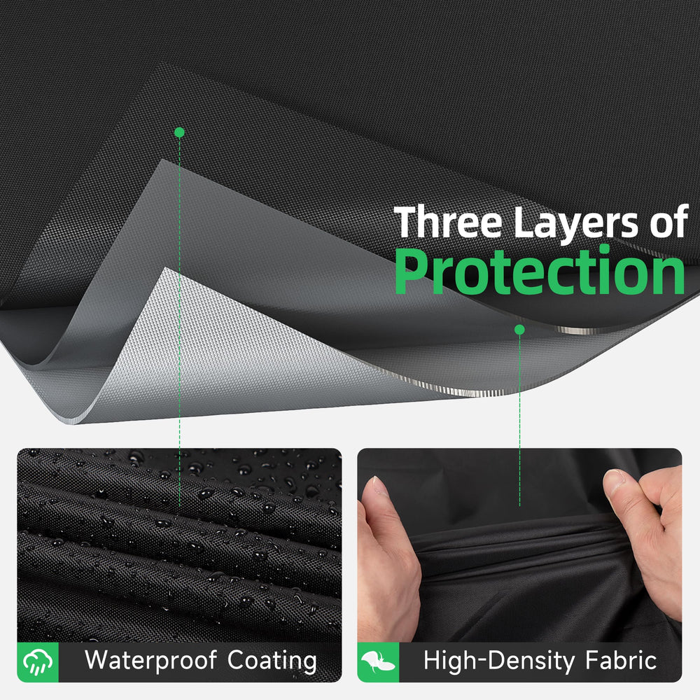 MR. COVER seam detail displaying reinforced tape and double stitching benefit