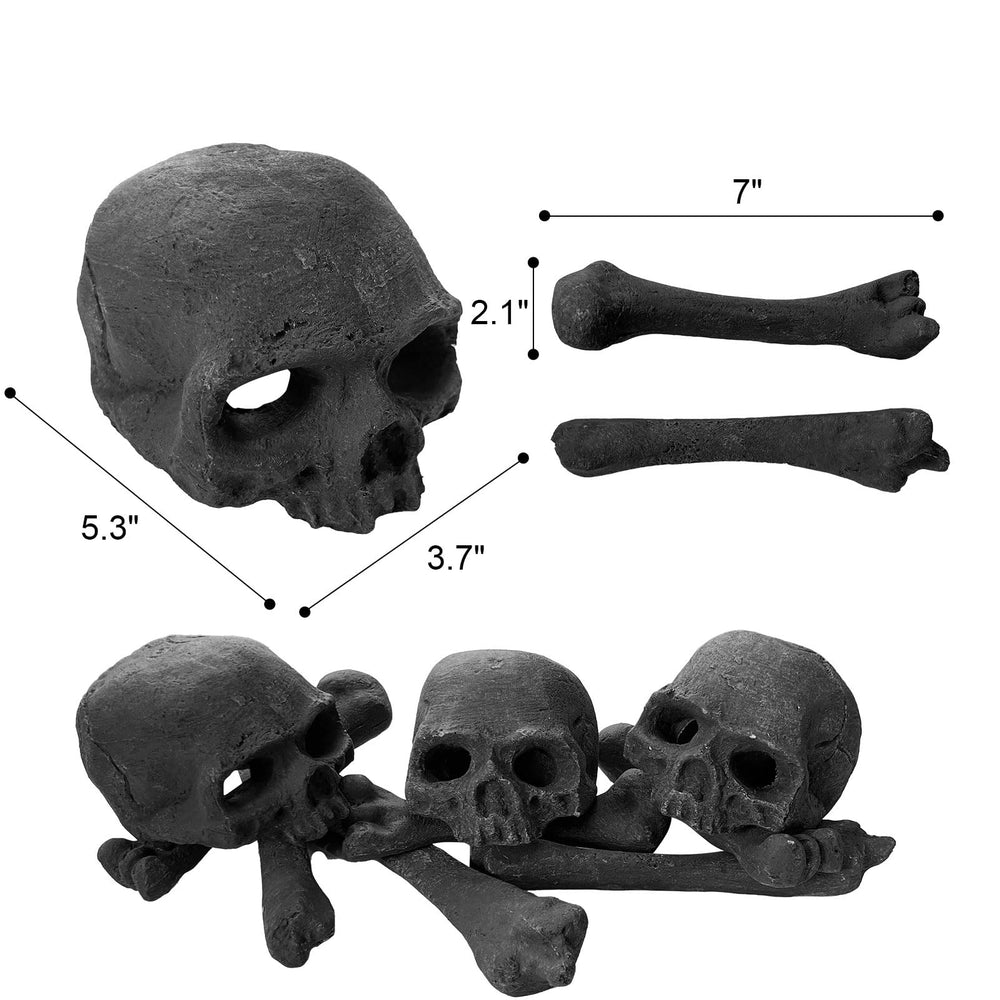 MrGas Log skull close-up showing ceramic texture and heat-resistant detail