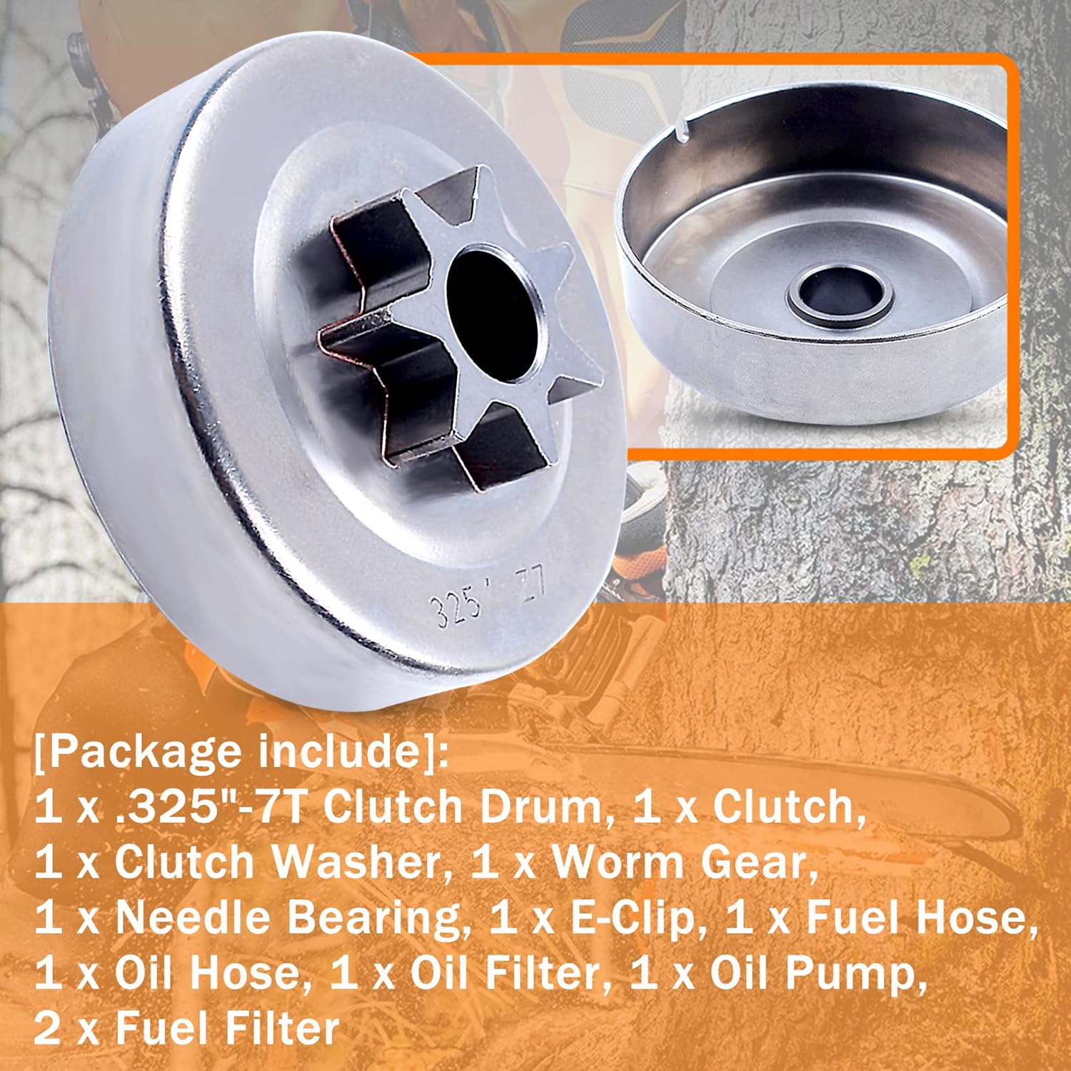 Mtanlo oil pump and filter detailed view ensuring steady bar lubrication
