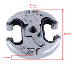 Mtanlo oil pump piece showing inlet and outlet ports for consistent chain lubrication
