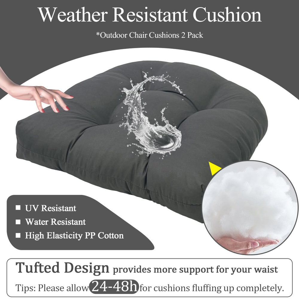 MTMR cushions in use on wicker chair creating cozy outdoor seating