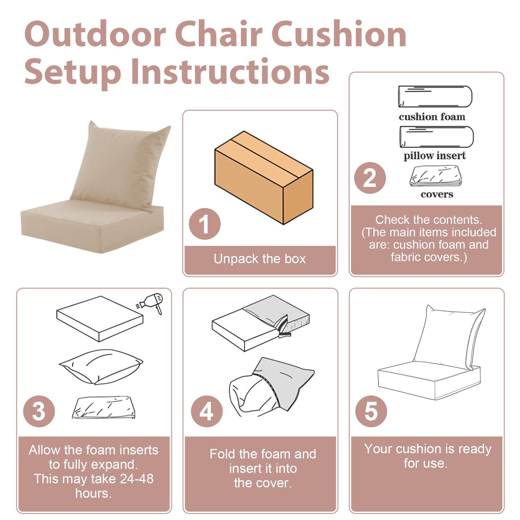 MuaMelop lifestyle patio setup showing cushions on outdoor sofa providing comfortable seating