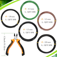 Mudder aluminum wire close-up revealing flexible smooth texture for gentle branch support