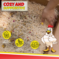 My Favorite Chicken aromatic herb blend visible in pad for fresh nest scent