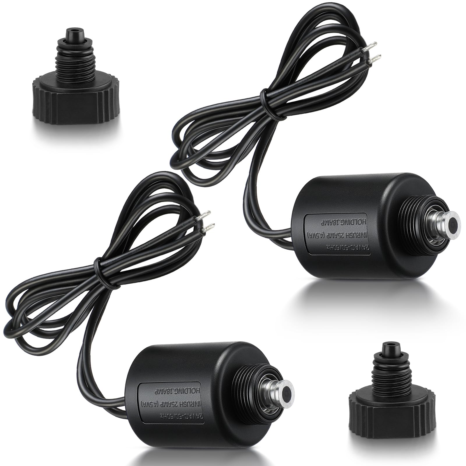 Mysora front packaging showing two replacement solenoids and adapters for quick replacement