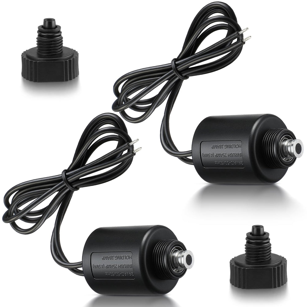 Mysora front packaging showing two replacement solenoids and adapters for quick replacement