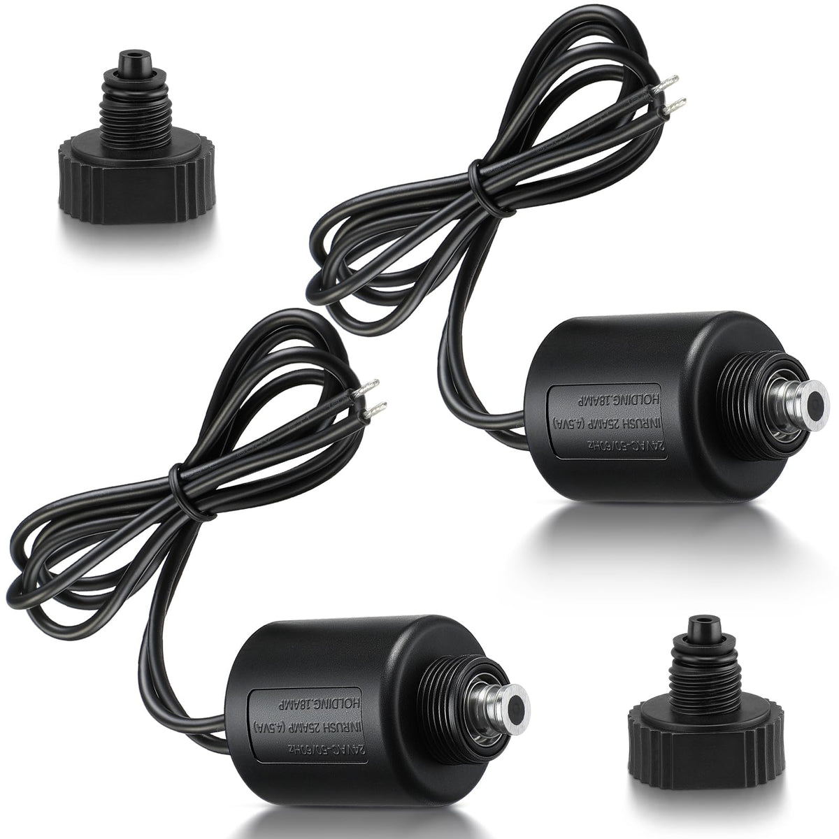 Mysora front packaging showing two replacement solenoids and adapters for quick replacement
