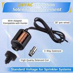 Mysora solenoid installed on Hunter PGV valve illustrating easy swap-in installation