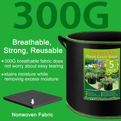 NACHLYNN reinforced handle stitching detail demonstrating strong lift support for moving plants