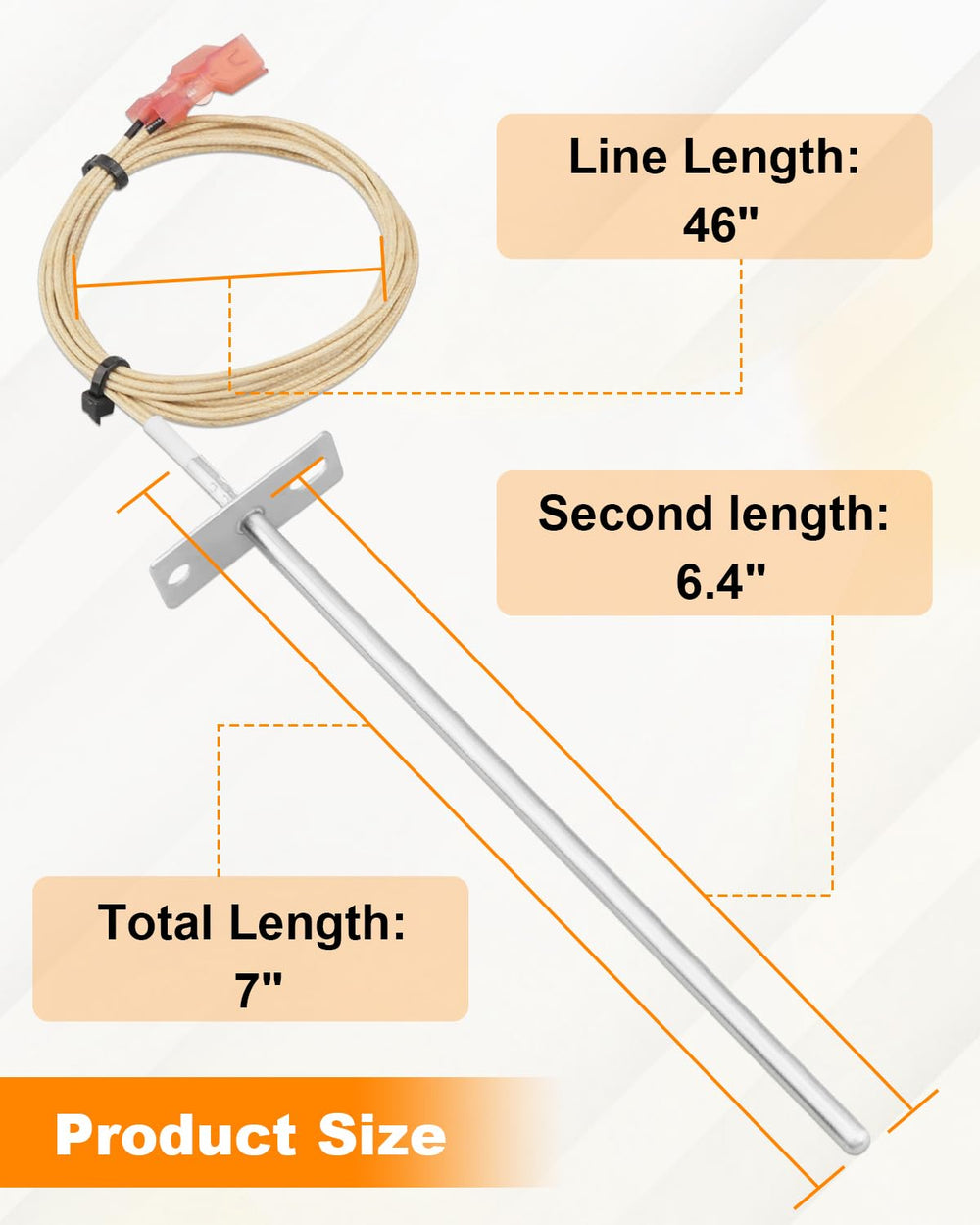 Nahntaipy stainless-steel shaft with length markings showing durability and depth control