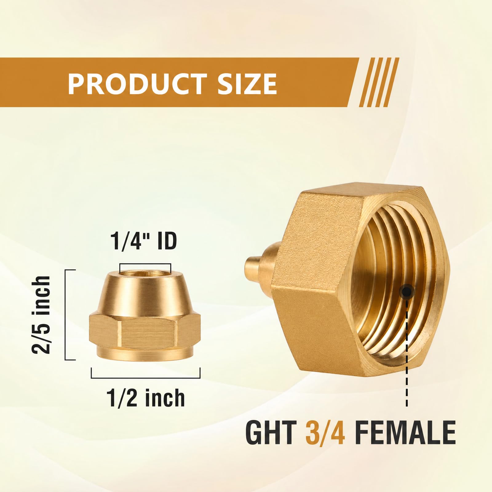 Napredak adapter close-up of threaded GHT inlet for reliable leak prevention