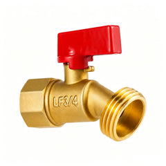 Napredak spigot front view showing solid brass body and outlet for reliable hose connection