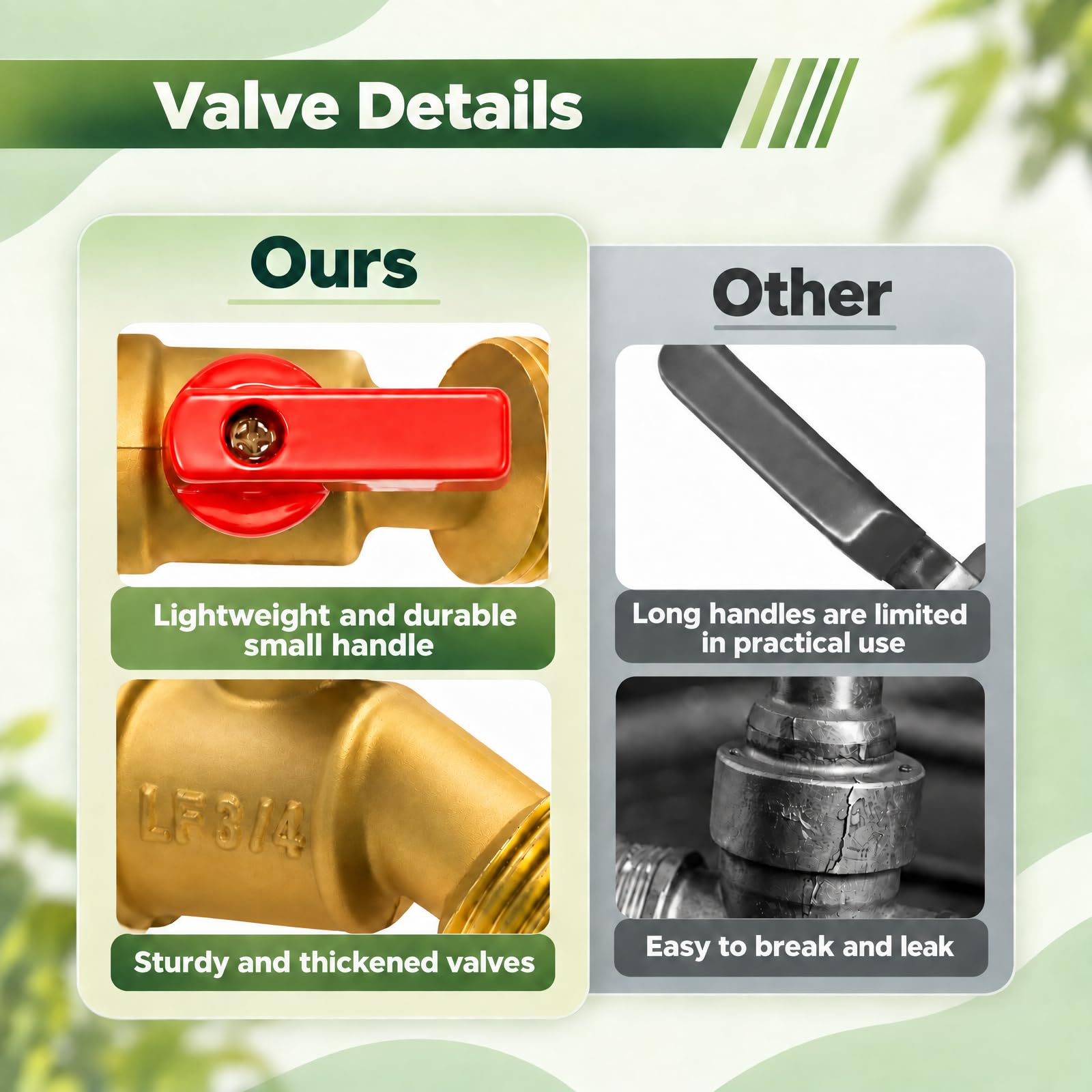 Napredak spigot installed on exterior wall showing outdoor hose hookup convenience