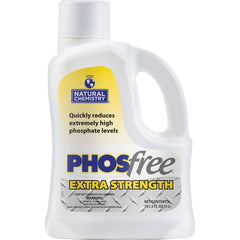 Natural Chemistry PhosFree front packaging shows 3L bottle for large-pool phosphate control